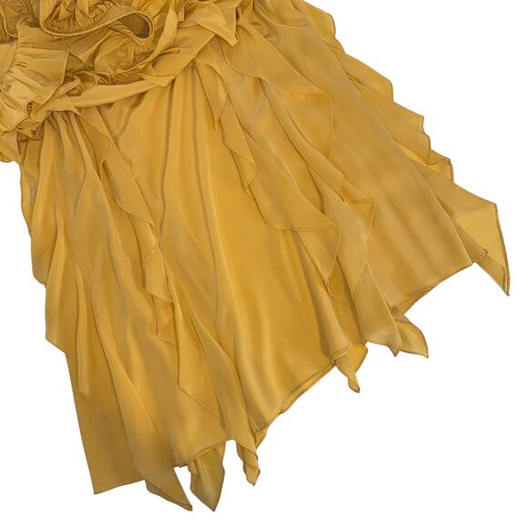 Ulla Johnson Dune Violeta Mustard Yellow Silk Maxi Dress Size 6 - Picture 7 of 13